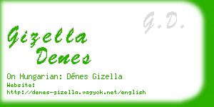 gizella denes business card